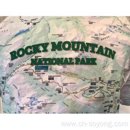 Men'S Casual Tee Shirts Rocky Mountain National Park Printed Men's Tee Shirts Factory